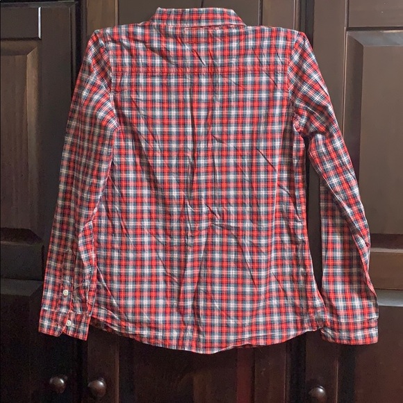 Girls Plaid Button Down Shirt - Picture 2 of 4
